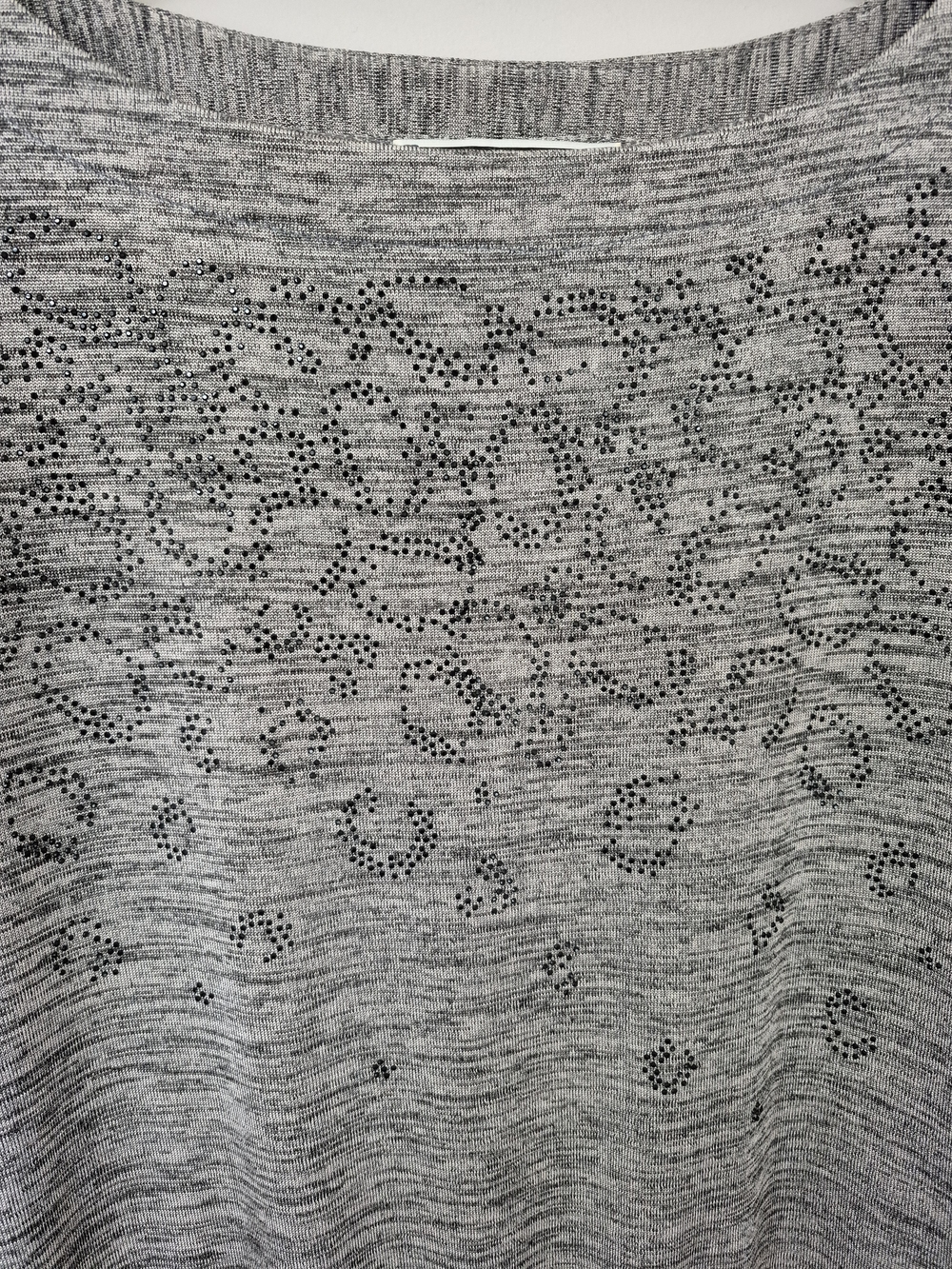 Melanie Lyne Gray Knit Casual Top Embellished Detail Small - Picture 4 of 8